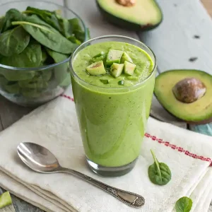 This is an image of spinach and avocado smoothie